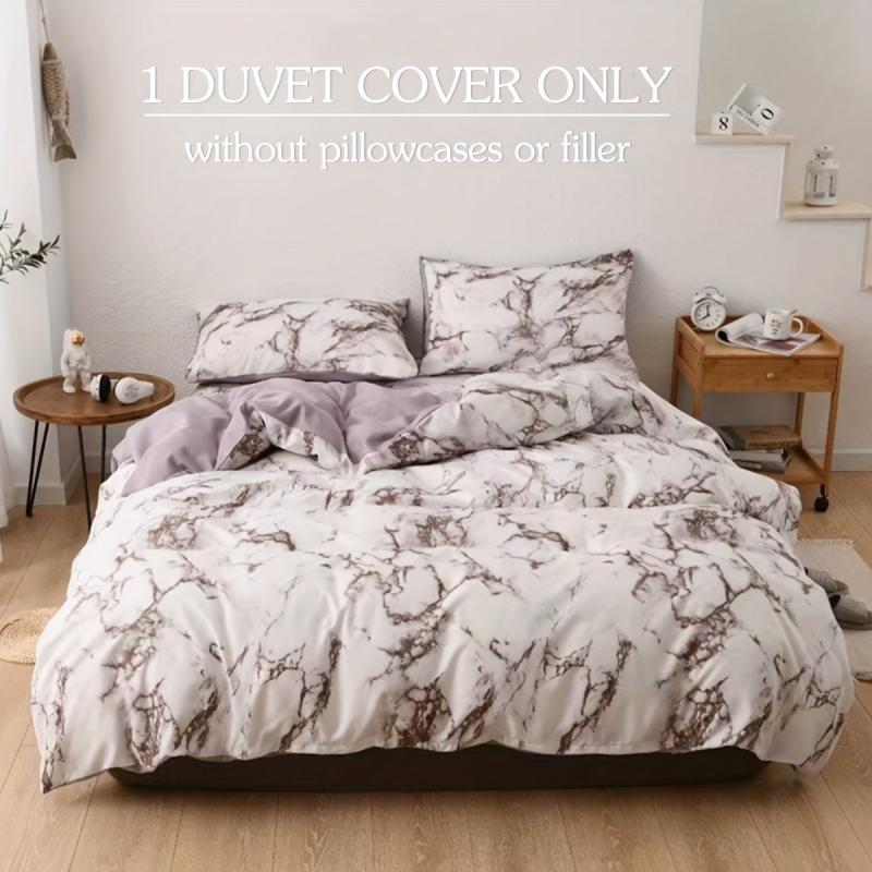 Marble Print Bedding Duvet Cover Soft Microfiber Skin-Friendly
