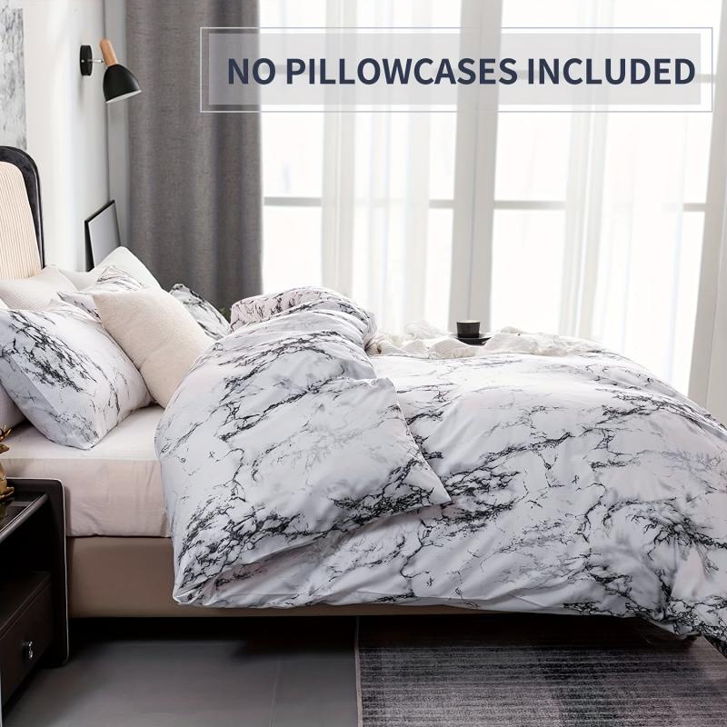 Marble Print Bedding Duvet Cover Soft Microfiber Skin-Friendly
