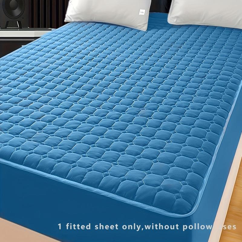 Solid Thickened Cotton Mattress Protector Soft Warm Cover