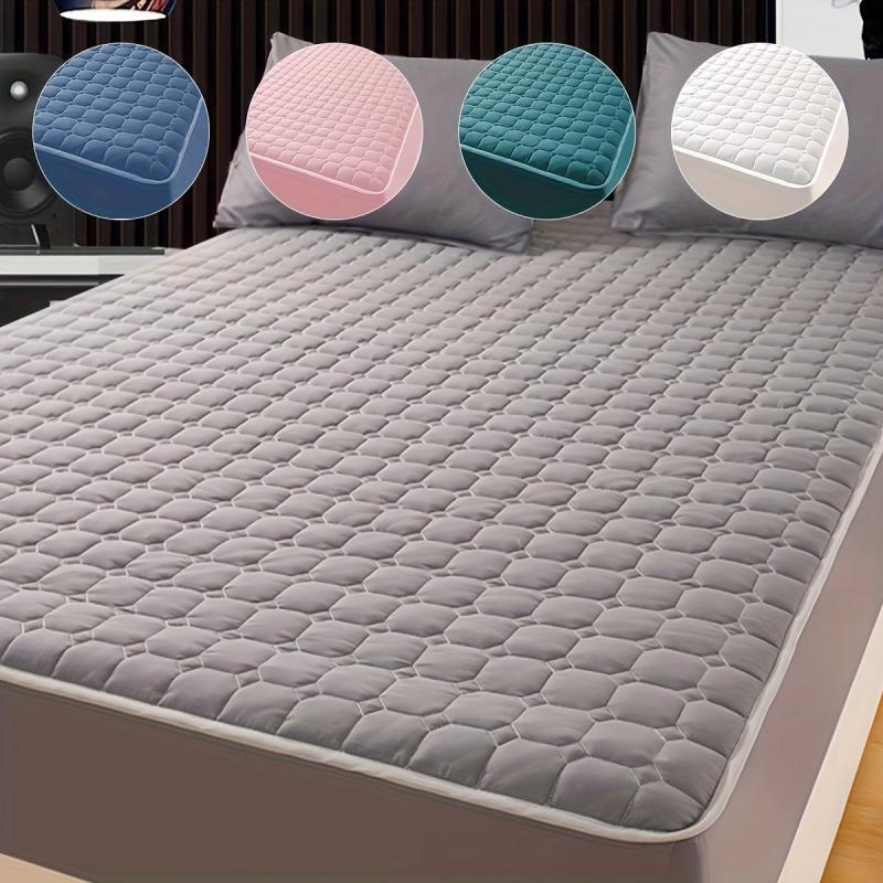 Solid Thickened Cotton Mattress Protector Soft Warm Cover