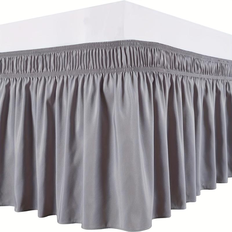 Stylish Double Elastic Bed Skirt for Bedroom and Guest Room