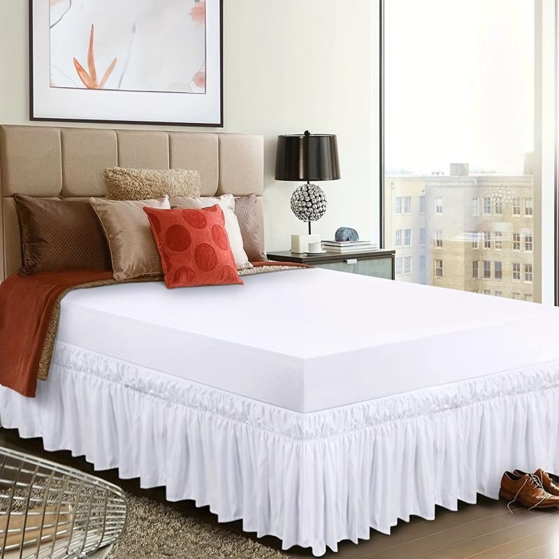 Stylish Double Elastic Bed Skirt for Bedroom and Guest Room