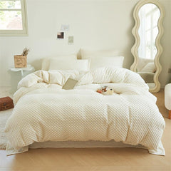 3pc Crystal Velvet Duvet Cover Set, Soft Comfortable Bedding, Bedroom Decor