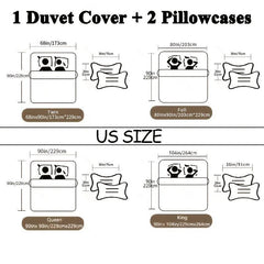 3pc Crystal Velvet Duvet Cover Set, Soft Comfortable Bedding, Bedroom Decor