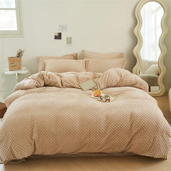 3pc Crystal Velvet Duvet Cover Set, Soft Comfortable Bedding, Bedroom Decor