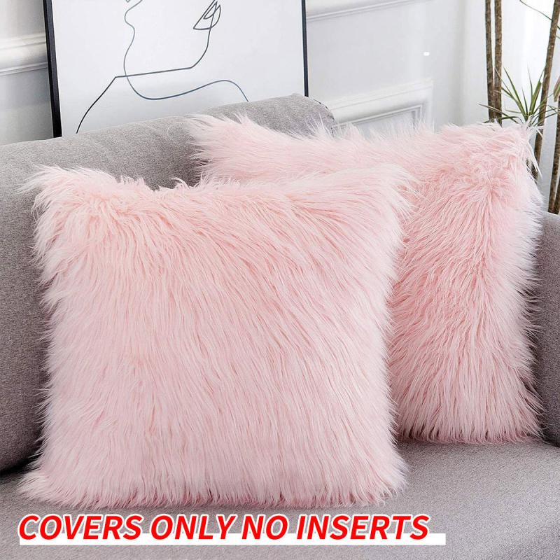 European Wool Plush Pillowcase Sofa Pillowcase - Pillow Not Included