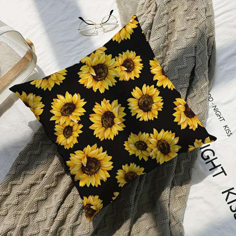 Wind Sunflower Printed Sofa Pillow