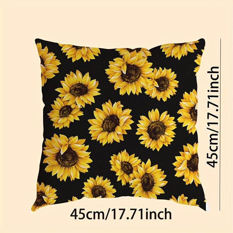 Wind Sunflower Printed Sofa Pillow