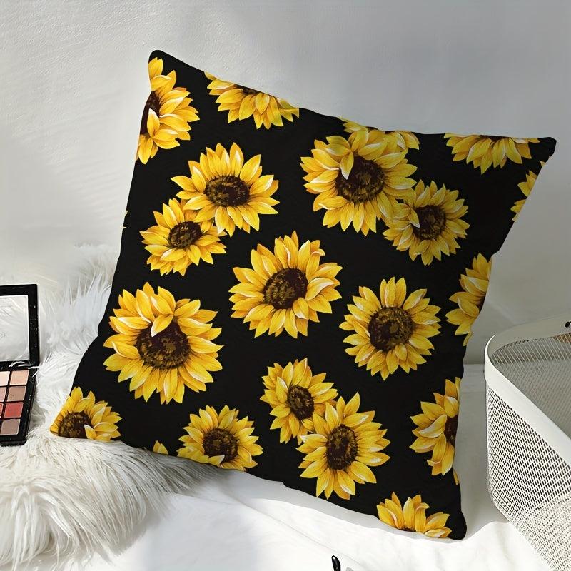 Wind Sunflower Printed Sofa Pillow