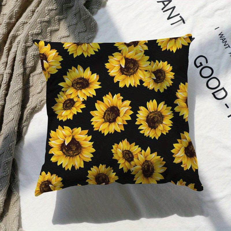 Wind Sunflower Printed Sofa Pillow