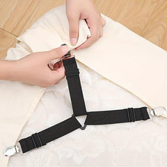 4pcs Extendable Quilt Fixers Adjustable Elastic Metal Clip Fasteners