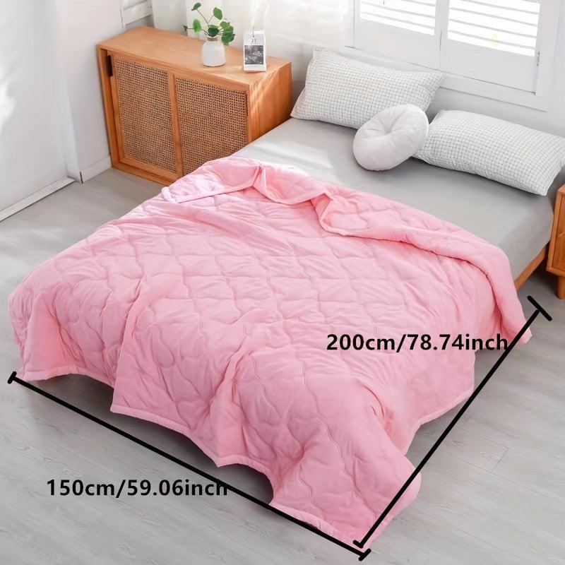 1pc Summer Quilt Polyester Fiber Bedding Soft Cozy Quilt Bedroom Guest Room