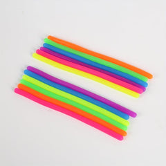 12pcs Stress Relief Toy Anti Fidget Soft Glue Elastic Rope Anti Anxiety Gift