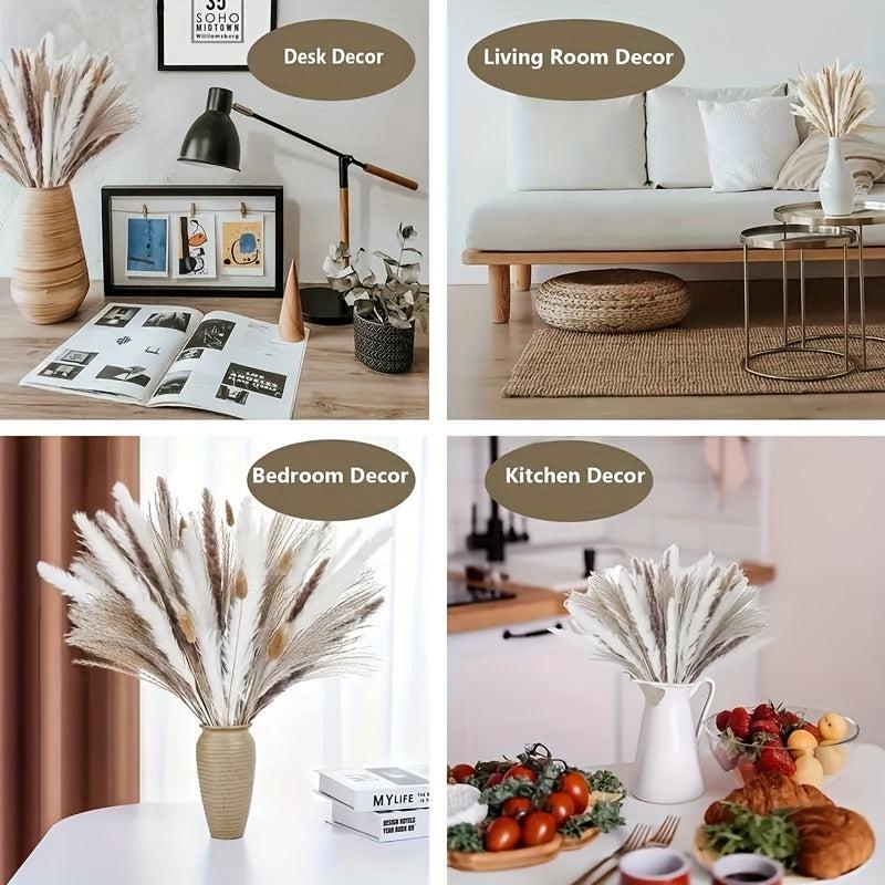 50pcs Rustic Pampas Grass Boho Decor for Weddings and Parties