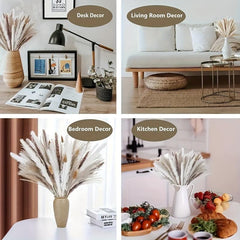 50pcs Rustic Pampas Grass Boho Decor for Weddings and Parties