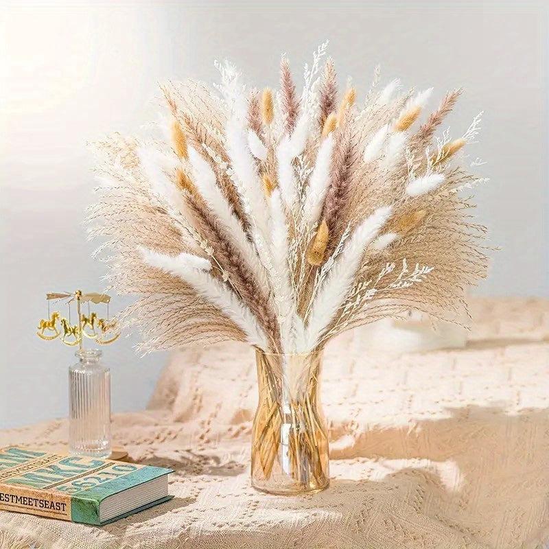 50pcs Rustic Pampas Grass Boho Decor for Weddings and Parties