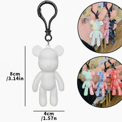 DIY Key Pendant Toy Set Fluid Pigment Bear Keychain Gift Pack