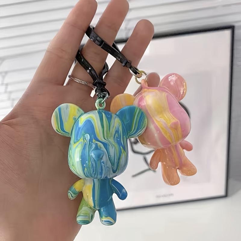 DIY Key Pendant Toy Set Fluid Pigment Bear Keychain Gift Pack