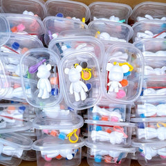 DIY Key Pendant Toy Set Fluid Pigment Bear Keychain Gift Pack
