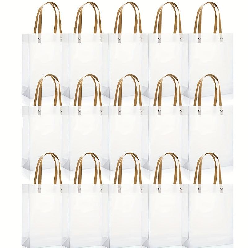 6pcs Frosted PVC Tote Bags Wedding Party Gift Bags