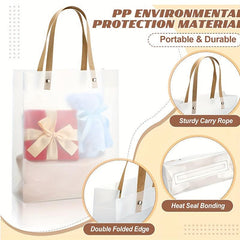 6pcs Frosted PVC Tote Bags Wedding Party Gift Bags