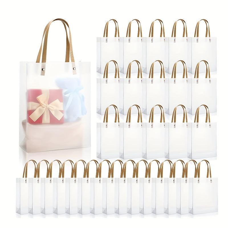 6pcs Frosted PVC Tote Bags Wedding Party Gift Bags