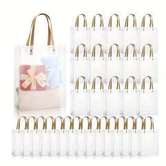 6pcs Frosted PVC Tote Bags Wedding Party Gift Bags