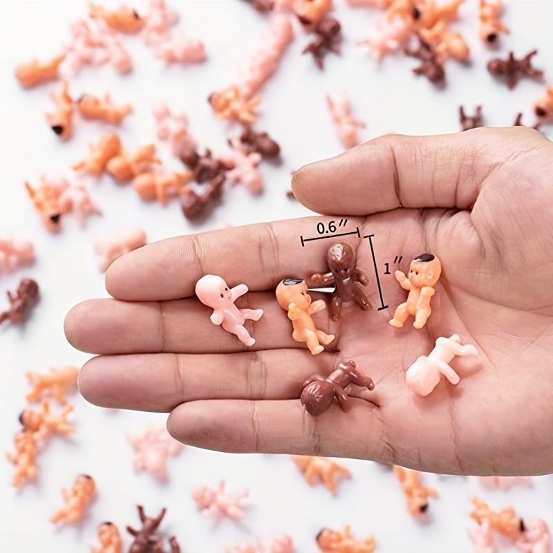 60pcs Mini Plastic Babies Dolls for Baby Shower Party Favors, Ice Cube Game