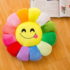 Flower Plush Pillow Smiling Face Soft And Comfortable Colorful Plush Toys