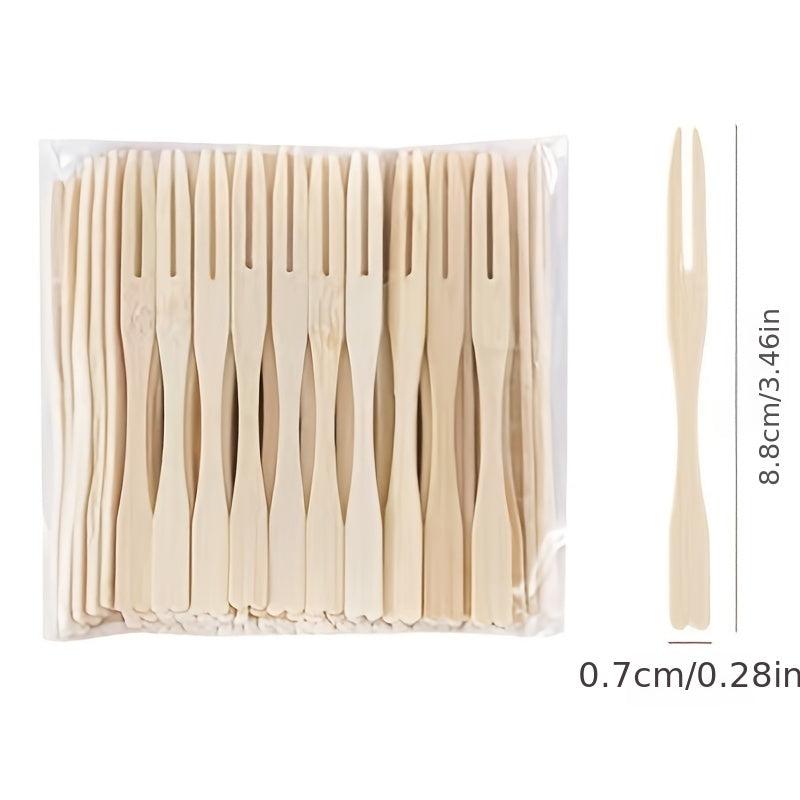 100pcs Disposable Fruit Fork Set Mini Fork Birthday Party Supplies