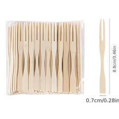100pcs Disposable Fruit Fork Set Mini Fork Birthday Party Supplies