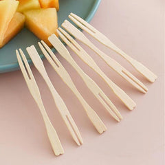 100pcs Disposable Fruit Fork Set Mini Fork Birthday Party Supplies