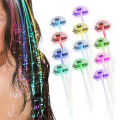 LED Lights Hair Clips Fiber Optic Light Braid Hair Party Supplies