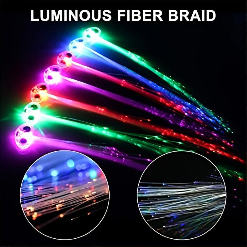 LED Lights Hair Clips Fiber Optic Light Braid Hair Party Supplies