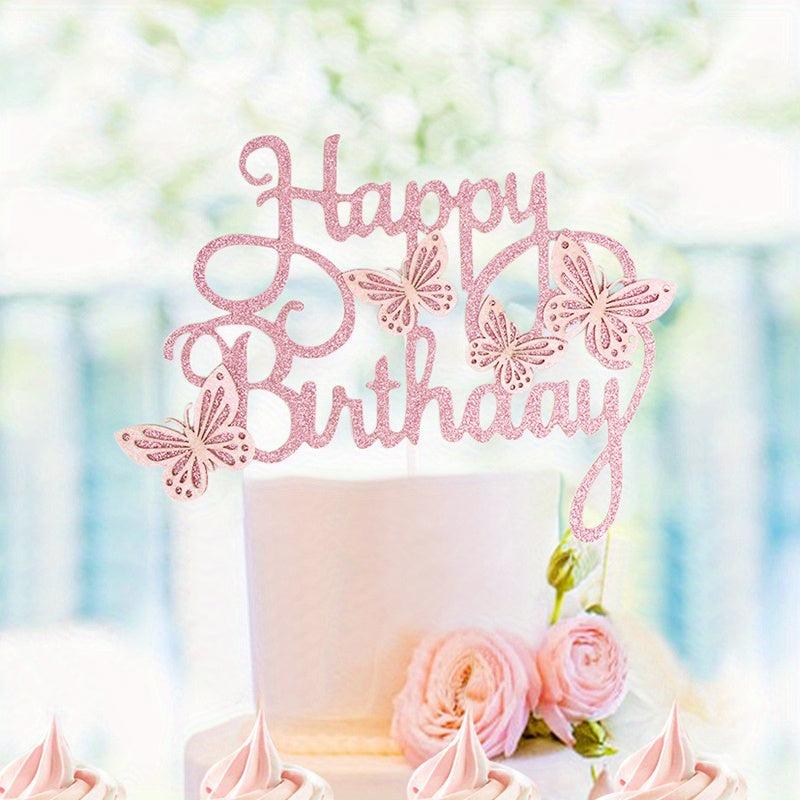 Butterfly Cake Toppers Girl Birthday Party Decor