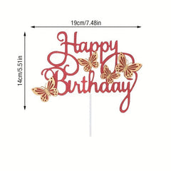 Butterfly Cake Toppers Girl Birthday Party Decor