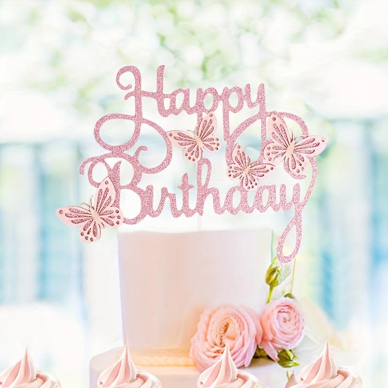 Butterfly Cake Toppers Girl Birthday Party Decor