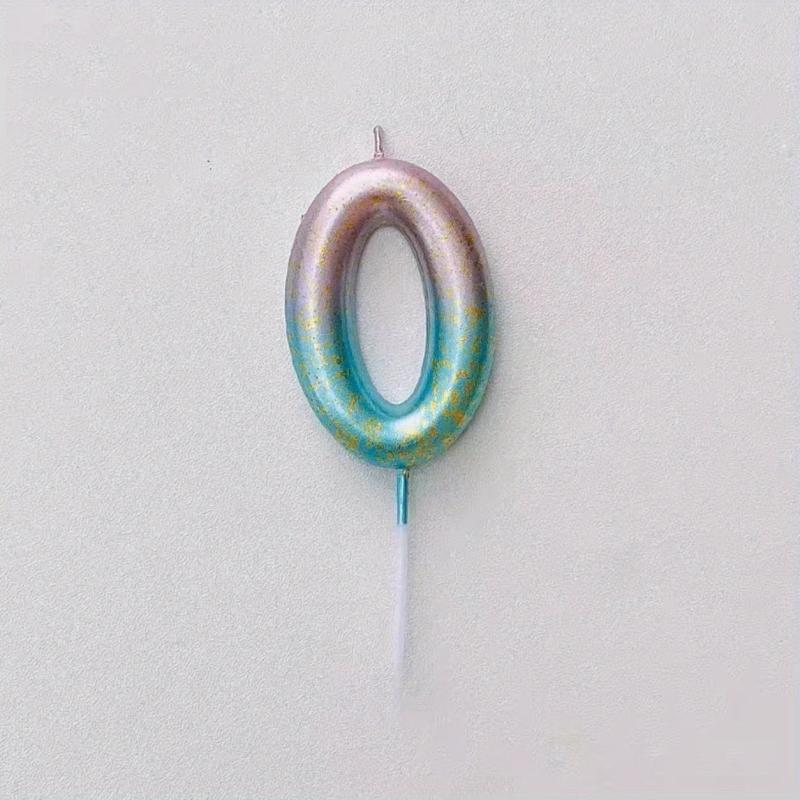 Starry Sky Gradient Number Candle for Cake Decoration
