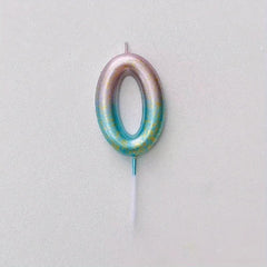 Starry Sky Gradient Number Candle for Cake Decoration