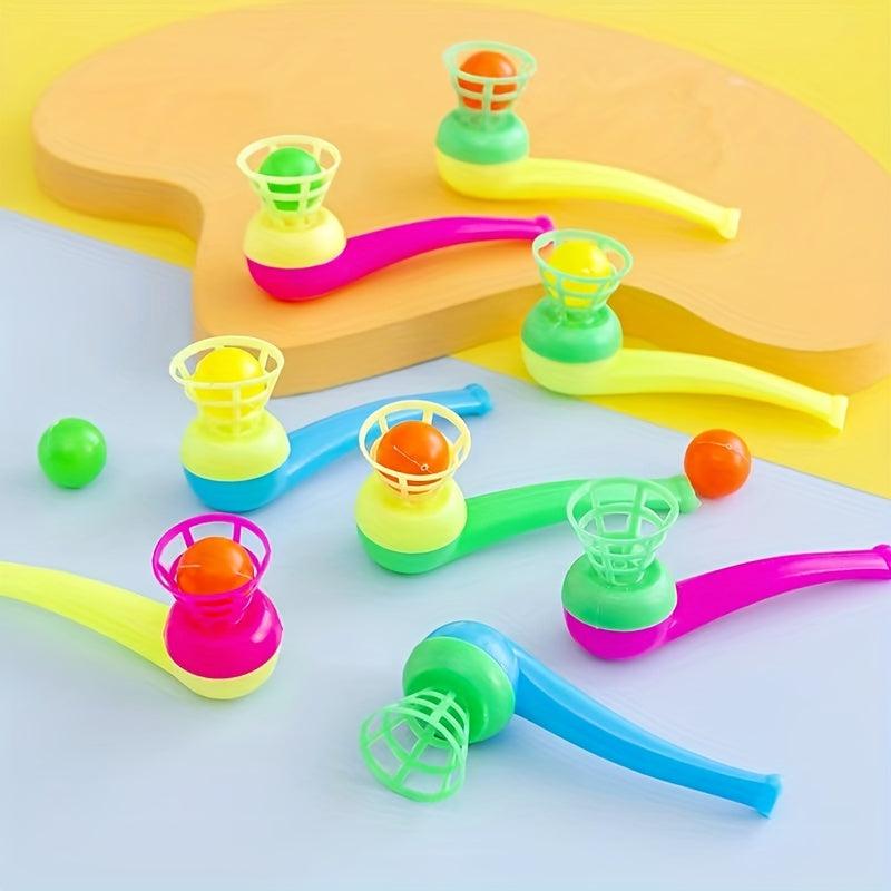 8pcs Blowing Ball Game for Kids - Balance Training Fun Party Game