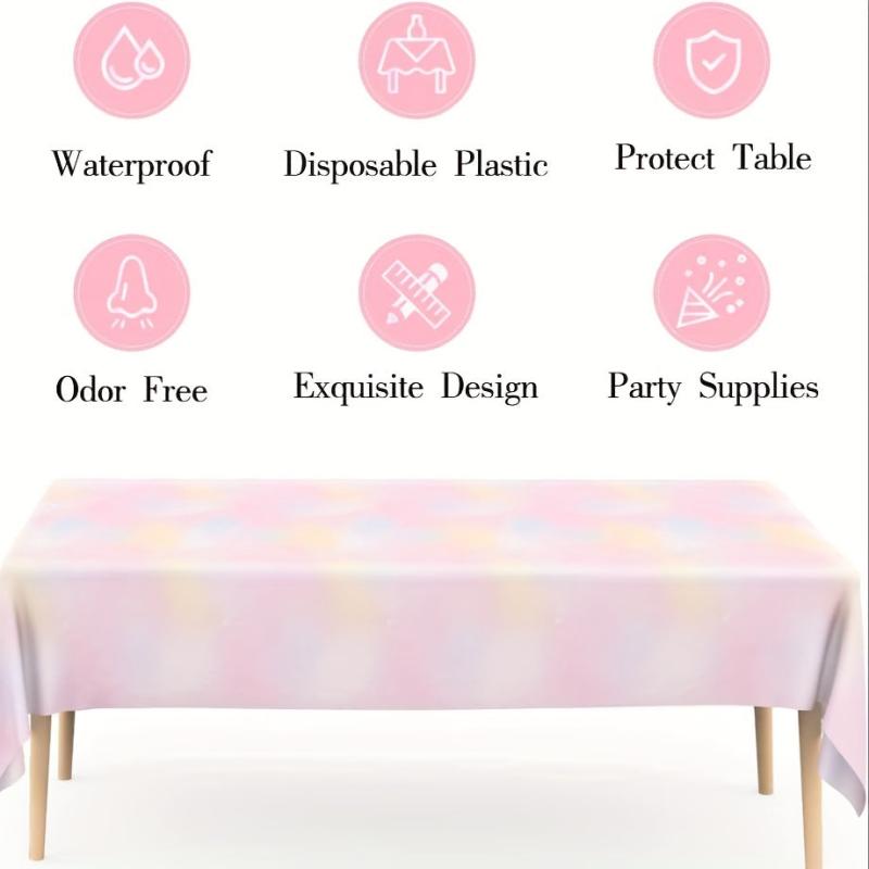 Rainbow Tablecloth for Birthday Party Decorations
