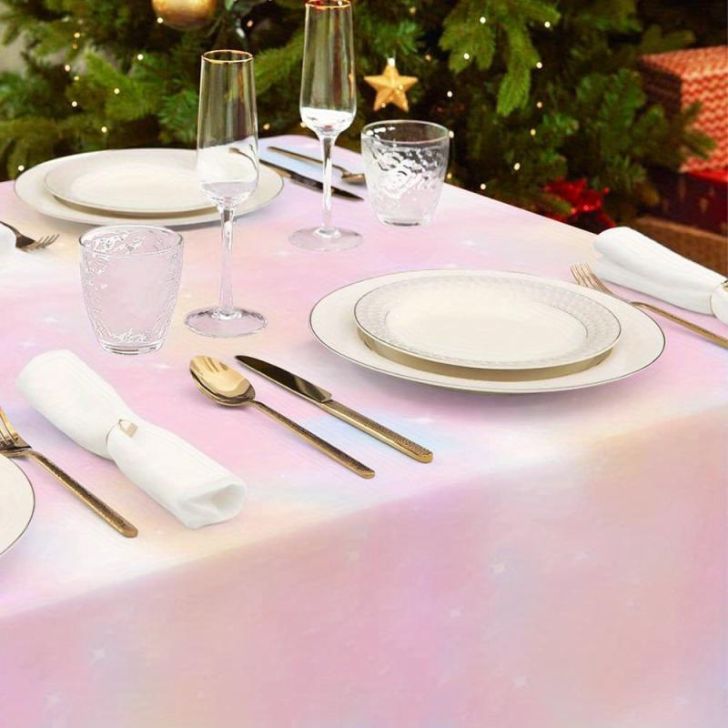 Rainbow Tablecloth for Birthday Party Decorations