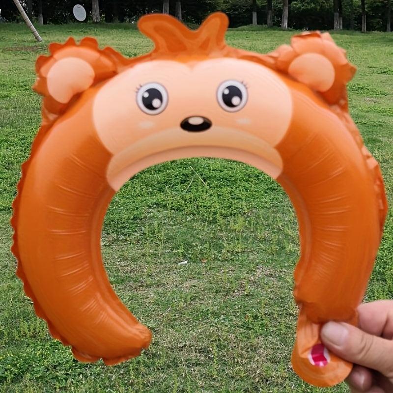 10pcs Zoo Animal Inflatable Headbands Safari Balloon Hair Hoop