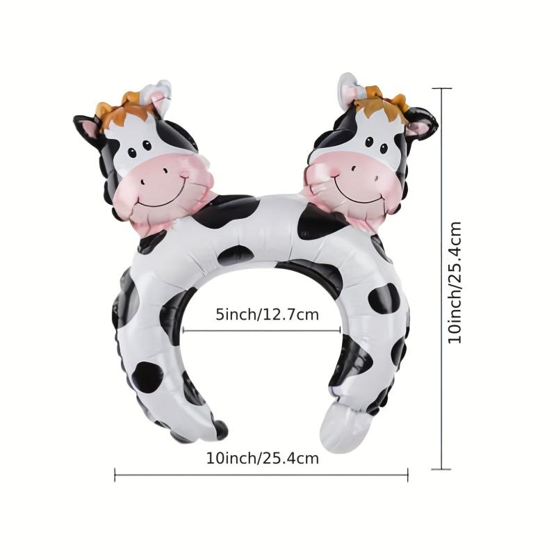 10pcs Zoo Animal Inflatable Headbands Safari Balloon Hair Hoop