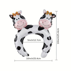 10pcs Zoo Animal Inflatable Headbands Safari Balloon Hair Hoop