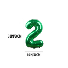 19pcs Green Dinosaur Balloon Set Forest Theme Decoration