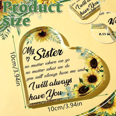 Bestie Sister Sunflower Acrylic Bracelet Birthday Appreciation Gift