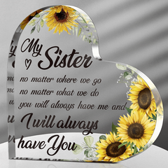 Bestie Sister Sunflower Acrylic Bracelet Birthday Appreciation Gift