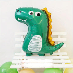 Dinosaur Foil Balloons and Banner for Birthday Party - Cartoon Dinosaur Balloons