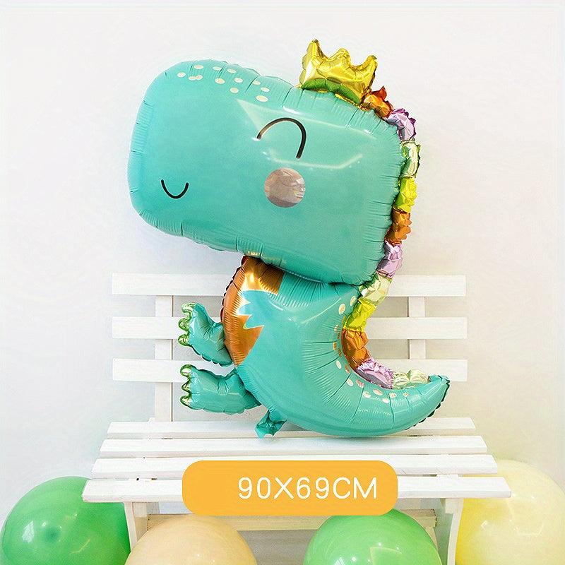 Dinosaur Foil Balloons and Banner for Birthday Party - Cartoon Dinosaur Balloons